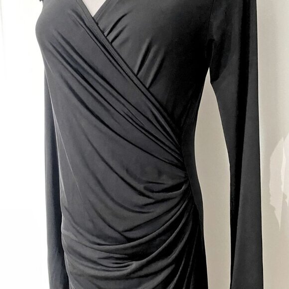 ISABELLA OLIVER MATERNITY BLACK SEQUIN SHOULDER LONG SLEEVE FORMAL DRESS - 2 - Picture 6 of 11